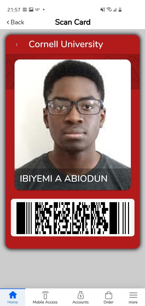 The GET app barcode page. This isn't my real barcode, so don't even think
about
it.